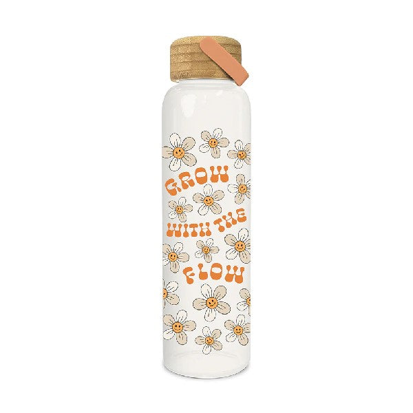 Reusable Glass Water Bottle | Grow With The Flow