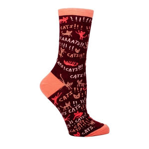 Blue Q Women's Crew Sock Cats! | The Gifted Type