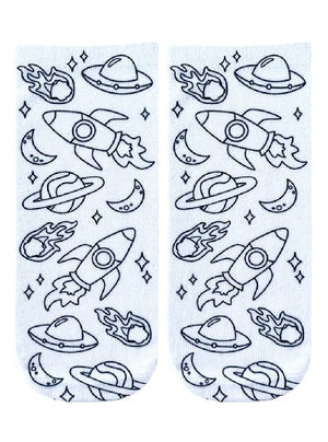 Living Royal Kids Colouring Socks | Space Adventure