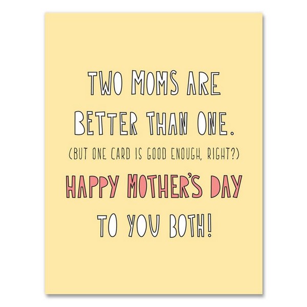Two Better Than One Mother's Day Card